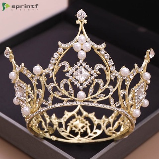 [srf] lujo grande círculo completo diamantes de imitación reina princesa tiara y corona novia tocado boda pelo joyería accesorios