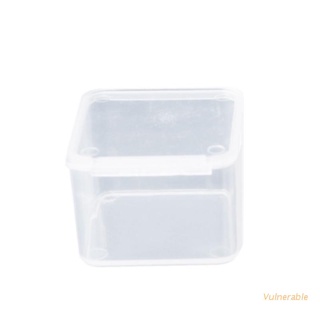 vulnerable pequeño cuadrado transparente plástico joyería cajas de almacenamiento cuentas artesanía caso contenedores