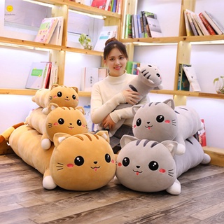 110cm largo Kawaii gato de felpa suave almohada lindo Animal juguetes lindo juguete muñecas para niños y niñas regalos de cumpleaños