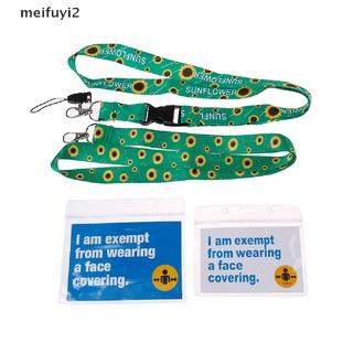 [meifuyi2] máscara para cubrir la cara exención de tarjetas de pvc discapacidades cordón con soporte de insignia 768o