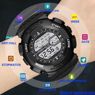 (uhuizsr3456.mx) reloj electrónico de moda deportivo colorido luminoso multifunción de siete colores