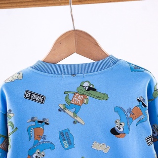 suéter de niño otoño ropa de los niños nuevo 2021 spot moda tendencia de dibujos animados letra impresión de color sólido camisa de manga larga adecuado para niños de 9 meses a 4 años (9)