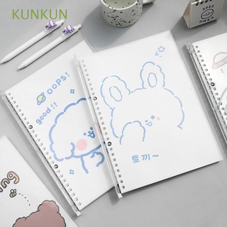 KUNKUN 30 hojas Papel de cuaderno B5 Dibujos animados Cuaderno de bobina Cuaderno B5 Diario del planificador Desmontable Astronauta Conejo En s Sencillo Cuaderno de hojas sueltas