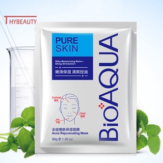 thybeauty 10pcs bioaqua control de aceite antiacné retráctil poros hidratantes mascarilla facial