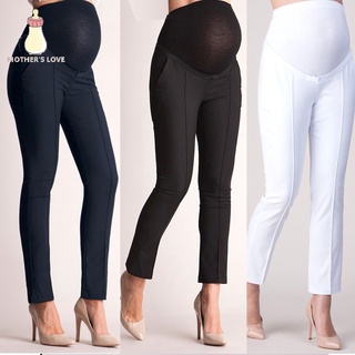 Women Lady Maternity Pants Trousers Solid Color Pregnant Fashion High Elasticity