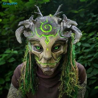 Nueva cabeza Completa Universal Para hombre Elf Verde De Látex Elf De Carnaval Divertido masqueado con detalles De Luz Para Cosplay