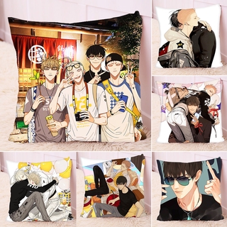 19 Days Cartoon Exhibition Is Hoping to See a Happy Day Pillow Cover the Seat Cushion Cover the Square Pillow Cover the Bay Window Cushion Cover Pillow Waist Cover the Printing Pillow Cover Lazy Pillow Cover Home Decoration (1)