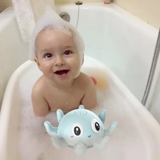 juguetes de baño para niño 1-3, diversión bañera piscina baño juguete, rociador de inducción squirter pulpo pulverizador de agua juguete para bebé