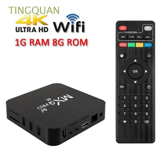 tingquan mxqpro tv box quad core set top box media streamer 2.4g/5g wifi 4k rk3229 media player 1gb+8gb mxq pro set-top