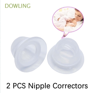 DOWLING Box Packaging Nipple Corrector 2 PCS Pregnant Accessories Nipple Massager Women Pregnant Silicone for Flat Inverted Nipples Invisible Nipples Flat Suction Nipples Aspirator Puller/Multicolor
