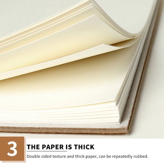 Breve papel Kraft libro de bocetos arte bobina cuaderno de bocetos 30 páginas arte dibujo papel