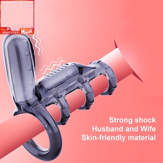A Safe Penis Ring Vibrating Delay Ejaculation Lock Ring Sexual Stimulation for Male Masturbators