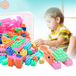 bloques de construcción grandes con estuche de almacenamiento preescolar juguete clásico bloque a granel conjunto para todas las edades compatible con las principales marcas