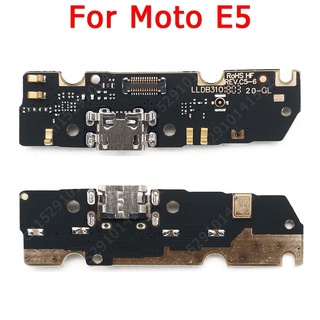 Para Motorola Moto E5 Play Go Plus Puerto De Carga USB Placa PCB Dock Conector Zócalo Flex Piezas De Repuesto (2)