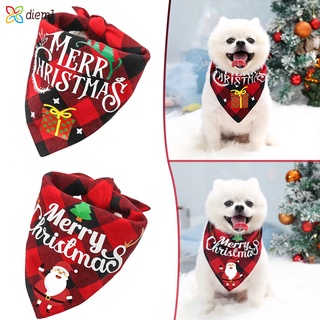 Perro Gato Bandana Feliz Navidad Mascota Pañuelo De Doble Cara De Dibujos Animados Impresos Triangulares Baberos Ajustables Accesorios Para Mascotas