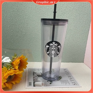 Starbucks cold cup, classic logo venti grande - taza de paja fría (tamaño alto)