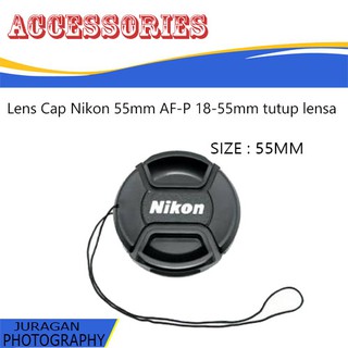 Tapa de lente para nikon 55mm AF-P 18-55mm lente tapa para nikon D3400 D3500