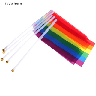 ivywhere 5x arco iris de mano ondeando bandera gay orgullo lesbiana paz lgbt banner festival mx