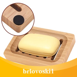 [BRLOVOSKI1] Bamboo Soap Dish Wooden Soap Case Handmade Container for Sink Bathroom Sinks