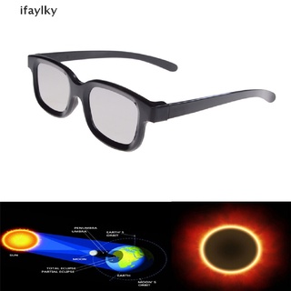 [Ifaylky] Solar Eclipse Glasses 2017 Black Frame Sun Plastic Eyeglasses NYGP