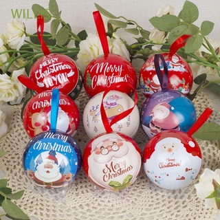 WILLIS-Caja De Caramelos De Navidad (7 Cm , Árbol , Bolas De Caramelo , Bola Redonda , Hojalata , Adorno 1 Unidad , Embalaje)