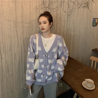 VmewSher New Autumn Winter Fashion Korean Style Women Casual Sweater Cardigans Long Sleeve V Neck Button Up Loose Knitwear Tops (5)