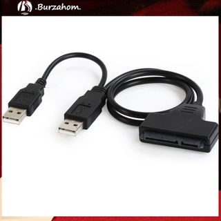 Bur_funda De disco duro SATA 7+15 pines 22 a cable Adaptador USB 2.0 2.5 HDD Laptop