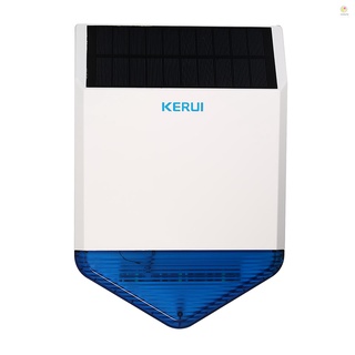 KERUI Wireless 433HMz Panel De Sirena Estroboscópica De Energía Solar Al Aire Libre Impermeable Para Alarma Sistema De Seguridad Con Sonido De Respuesta Intermitente
