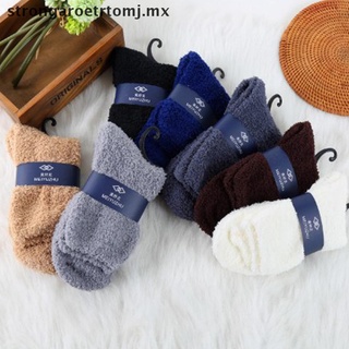[bueno] calcetines cálidos para hombre y mujer espesar lana térmica cachemira casual para deportes/calcetines cálidos mx