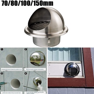 Rejilla de ventilación de aire salida redonda de acero inoxidable ventilación baño rejillas toro nariz casa
