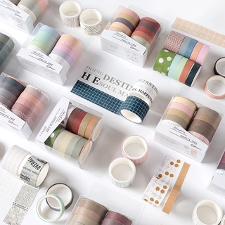 10 piezas conjunto de cinta Washi japonesa DIY cinta de decoración diario cinta de varios estilos