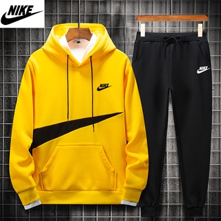 Conjunto De Dos Piezas : Nike Casual Sudadera Con Capucha Y Pantalones Deportivos Para Hombre , De Alta Calidad