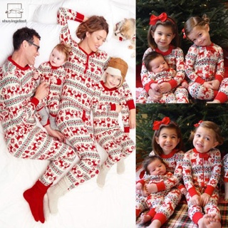 coincidencia de la familia de navidad pijamas conjuntos de vacaciones estilo navideño impresión loungewear ropa de dormir