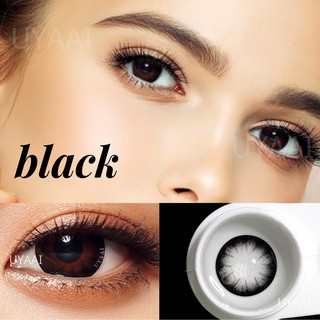 UYAAI 2 unids/par UYAAI BEAUTY Eye lentes de contacto cosméticos lentes de contacto color de ojos lentes de color negro lente de color Natural color negro