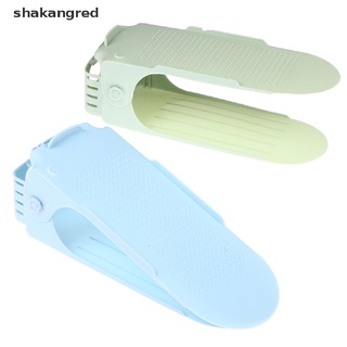 [shakangred] 2 piezas de doble capa zapatero soporte ajustable de almacenamiento de polvo hogar zapato organizador
