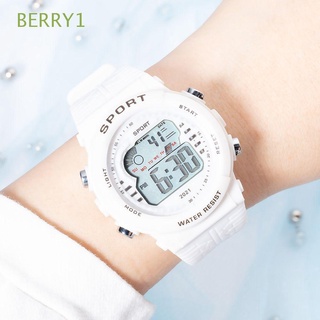 BERRY1 Transparente Reloj electronico Creativo Pulsera Reloj deportivo para niños Vidrio Coreano Cinta adhesiva de silicio Estudiante Tonos de|Vistoso Reloj LED/Multicolor