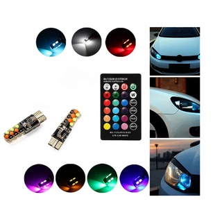 2 Focos T10 Cob Led RGB Colores Para Coche Auto Con Control Remoto Multiusos (1)