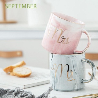 Septiembre 400 ml taza personalizada vajilla de cerámica taza de mármol venas creativas para leche, café, harina de avena elegante desayuno taza INS compromiso Multicolor