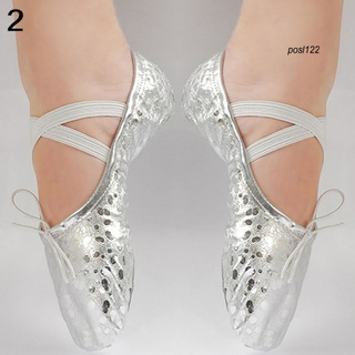 PO_Women Girl Little Princess Shining Faux Leather Ballet Gymnastics Dance Shoes (3)