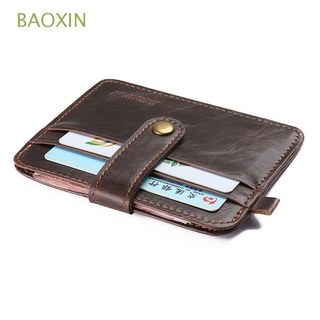 baoxin nuevo mini carteras carteira cuero monedero embrague hasp masculina hombres paquete pequeño/multicolor