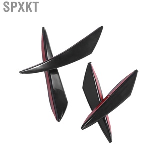 Spxkt 4PCS Parachoques Delantero De Coche Alerón Universal Brillante Negro Para Modificación (1)