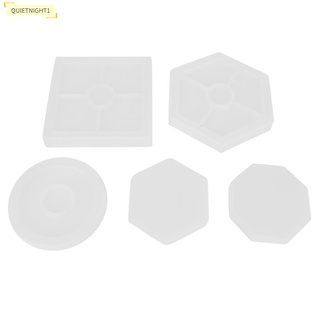 5Pcs Silicone Mold Included Square Hexagon Circle Octagon Mold