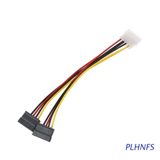 PLHNFS Molex 4Pin Male To 2X Serial ATA 15Pin Female Y Splitter ATA Power Cable 15cm