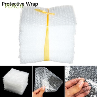 peach 50pcs pe transparente blanco burbuja bolsa de plástico espuma bolsas de embalaje envoltura protectora doble película amortiguación sobre 5 tamaños paquete a prueba de golpes