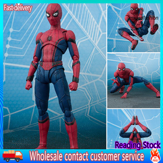 mx_15cm spiderman super héroe muñeca movible figura de acción juguetes niños colección regalo