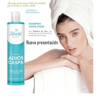 shampoo eficaz anticaspa, adios caspa, evita resequedad, shelo nabel