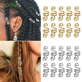 vanas vintage dreadlock clips metal peluca perlas de pelo joyería trenza espiral unisex tubo de pelo/multicolor