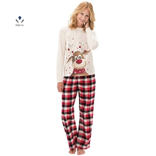 niños hombres mujeres ropa de dormir de la familia de coincidencia de navidad alce pijamas conjuntos de navidad pijamas conjunto (5)