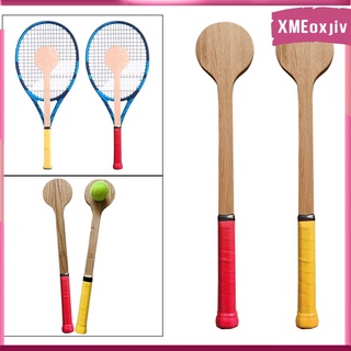 [XMEOXJIV] Tennis Racket Pointer Wooden Tennis Spoon Starter Beginner Accurate Batting Mid Tennis Sweet Spot Practice Hitting