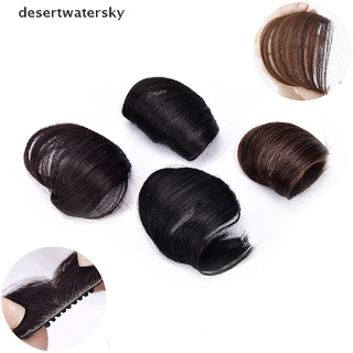 desertwatersky moda mujeres chica recta delgada flequillo extensión de pelo con clip de pelo dws
